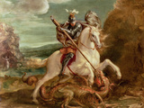 St. George Slaying the Dragon Giclee Print