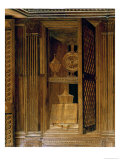 Buy Intarsia Panelling Depicting a Cupboard with a Latticework Door at AllPosters.com