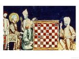 Alfonso X King of Leon and Castile Playing a Game of Chess, Page from the Book of Games
