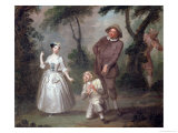 Peg Woffington as Rosalind with Celia and Touchstone in the Forest of Arden, Act II Scene 4