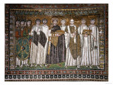 Emperor Justinian I and His Retinue of Officials, Soldiers and Clergy, circa 547 AD