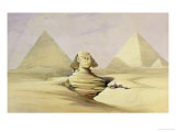 The Great Sphinx and the Pyramids of Giza, from 
