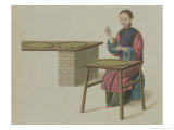 Buy A Woman Preparing Tea Plate 21 from "The Costume of China" at AllPosters.com