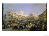 Buy View of Piazza Santa Croce on the Occasion of a Carnival, 1846 at AllPosters.com