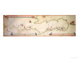 Buy Miniature Nautical Map of the Adriatic, 1624 at AllPosters.com