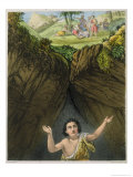 Buy Joseph Cast into the Pit by His Brethren, from a Bible Printed by Edward Gover, 1870s at AllPosters.com