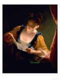 Buy Young Woman Reading a Letter at AllPosters.com