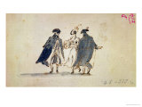 Buy Three Masked Figures in Carnival Costume at AllPosters.com