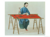 Buy A Woman Embroidering Plate 41 from "The Costume of China" at AllPosters.com