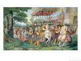 Buy Francis I and Alessandro Farnese Entering Paris in 1540, from the "Sala Dei Fasti Farnese" 1557-66 at AllPosters.com