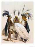 Buy Zulu Soldiers of King Panda's Army, Plate 20 from "The Kafirs Illustrated," 1849 at AllPosters.com