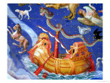 Buy Scene of the Zodiac Including a Galleon, Detail from the Vault of the "Sala Del Mappamondo" at AllPosters.com