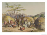 Buy Gudu's Kraal at the Tugala, Women Making Beer, Plate 26 from "The Kafirs Illustrated," 1849 at AllPosters.com