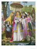 Buy Moses Saved by Pharaoh's Daughter, from a Bible Printed by Edward Gover, 1870s at AllPosters.com