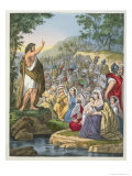 Buy John Preaching in the Wilderness, from a Bible Printed by Edward Gover, 1870s at AllPosters.com