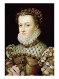 Buy Portrait of Elizabeth of Austria Queen of France, circa 1570 at AllPosters.com