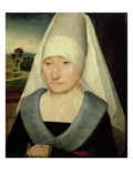 Portrait of an Old Woman (Oil on Panel)