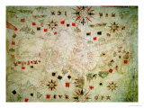 Miniature Nautical Map of the Mediterranean, 1584