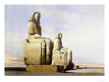Thebes, December 4th 1838, Detail of the Colossi of Memnon