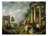 Buy Peasants Amongst Roman Ruins, 1743 at AllPosters.com