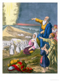 Buy Moses Parting the Red Sea, from a Bible Printed by Edward Gover, 1870s at AllPosters.com