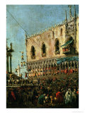 Buy The Doge in the Shrove Tuesday Festival on the Piazzetta, Venice, Detail of the Acrobats at AllPosters.com