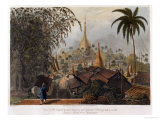 Buy View of the Great Dagon Pagoda and Adjacent Scenery Taken on the Eastern Road from Rangoon at AllPosters.com
