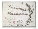 The Battle of Trafalgar, 21st October 1805, the British Breaking the French and Spanish Line