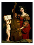 Buy St. Cecilia with an Angel Holding a Musical Score, circa 1620 at AllPosters.com
