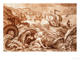 Buy Jonah and the Whale Illustration from a Bible at AllPosters.com