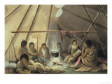 Buy Interior of a Cree Indian Tent, March 25th 1820 at AllPosters.com