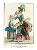 Buy An Elegant Dressmaker Delivering Her Work, Plate from "Galeries Des Modes Et Costumes Francais" at AllPosters.com