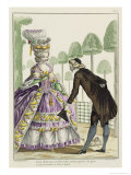 Buy Lady in a Lilac Dress Promenades in the Gardens of the Palais Royal at AllPosters.com