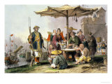 Buy Rice Sellers at the Military Station of Tong-Chang-Too, from "China in a Series of Views" at AllPosters.com