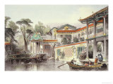 House of Conseequa, a Chinese Merchant, in the Suburbs of Canton, from 