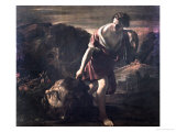 David Dragging Goliath's Head Giclee Print