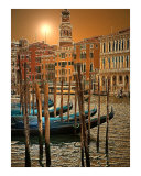 Buy Gondolas on Grand Canal in Venice Near Rialto at AllPosters.com