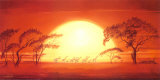Buy Sunrise with Giraffes at AllPosters.com