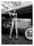 Pin-Up Girl: Ford Coupe Flames