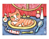 Buy Tabby Cat In Bathroom Sink at AllPosters.com