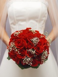 Bride with bridal bouquet