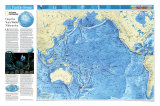 Pacific Ocean Floor Map Poster