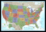 Buy United States Political Map, Decorator Style at AllPosters.com