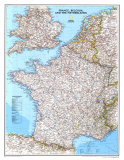 Map of France, Belgium, And The Netherlands