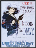 Buy Gee!! I Wish I Were a Man - I'd Join the Navy Recruitment Poster at AllPosters.com
