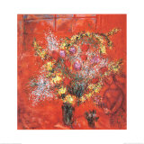 Fleurs Sur Fond Rouge, c.1970