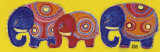 Buy Family of Elephants in Yellow at AllPosters.com
