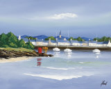 Buy Breton Harbor, Red Boats at AllPosters.com