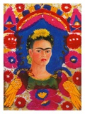 Self-Portrait with Flowers