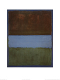 No. 61 (Brown, Blue, Brown on Blue), c.1953 Art Print